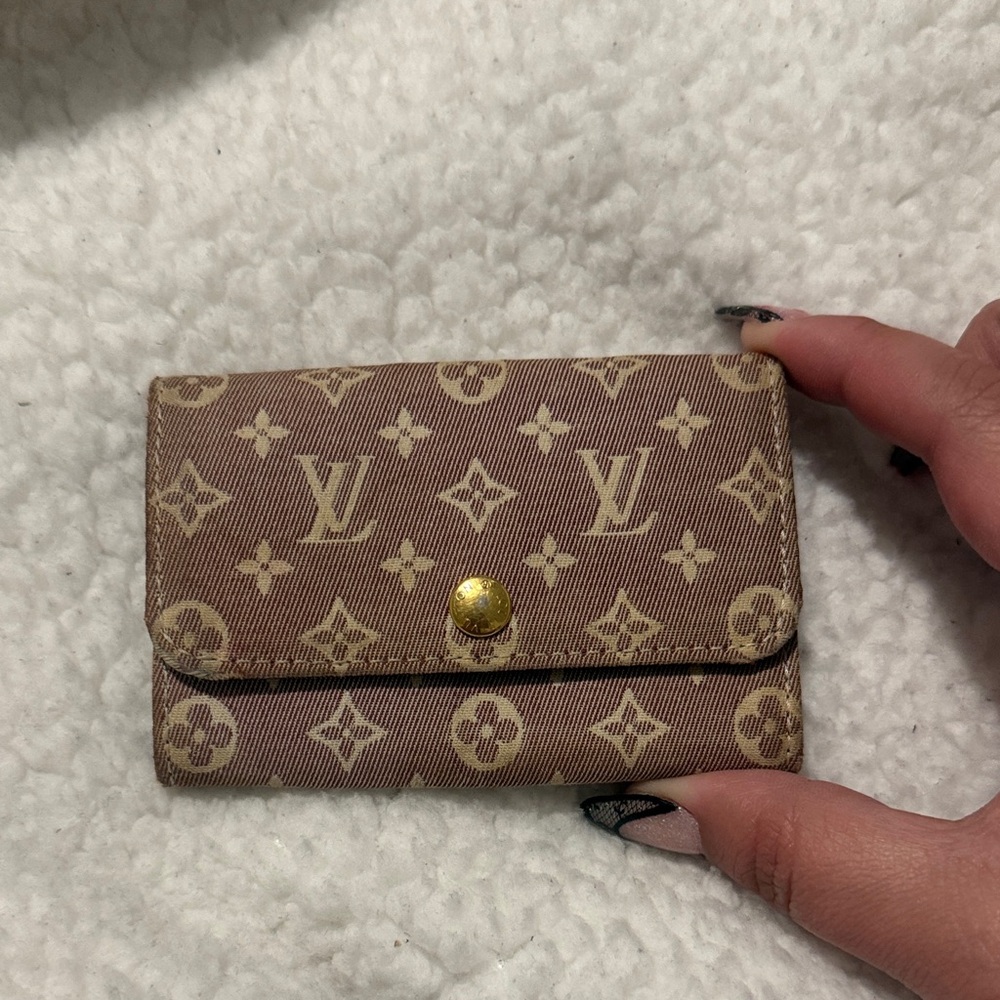 Louis Vuitton Brown and Tan Monogram Wallet Mini Lin
